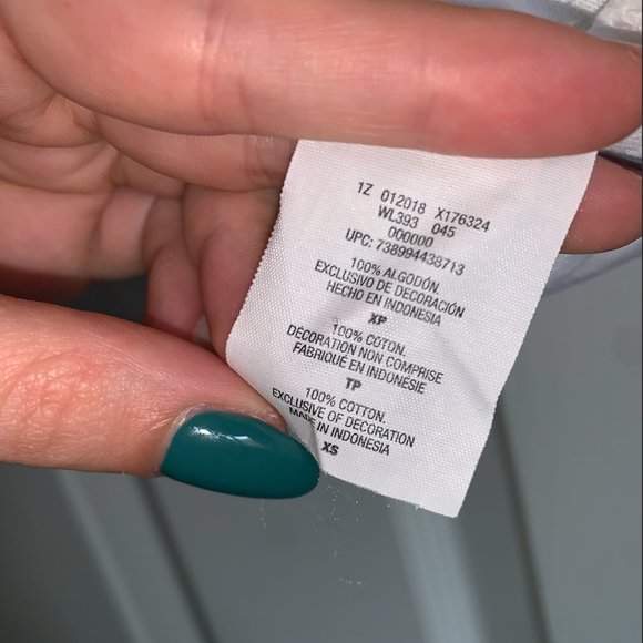 White Champion Cropped Logo Tee - Picture 2 of 2